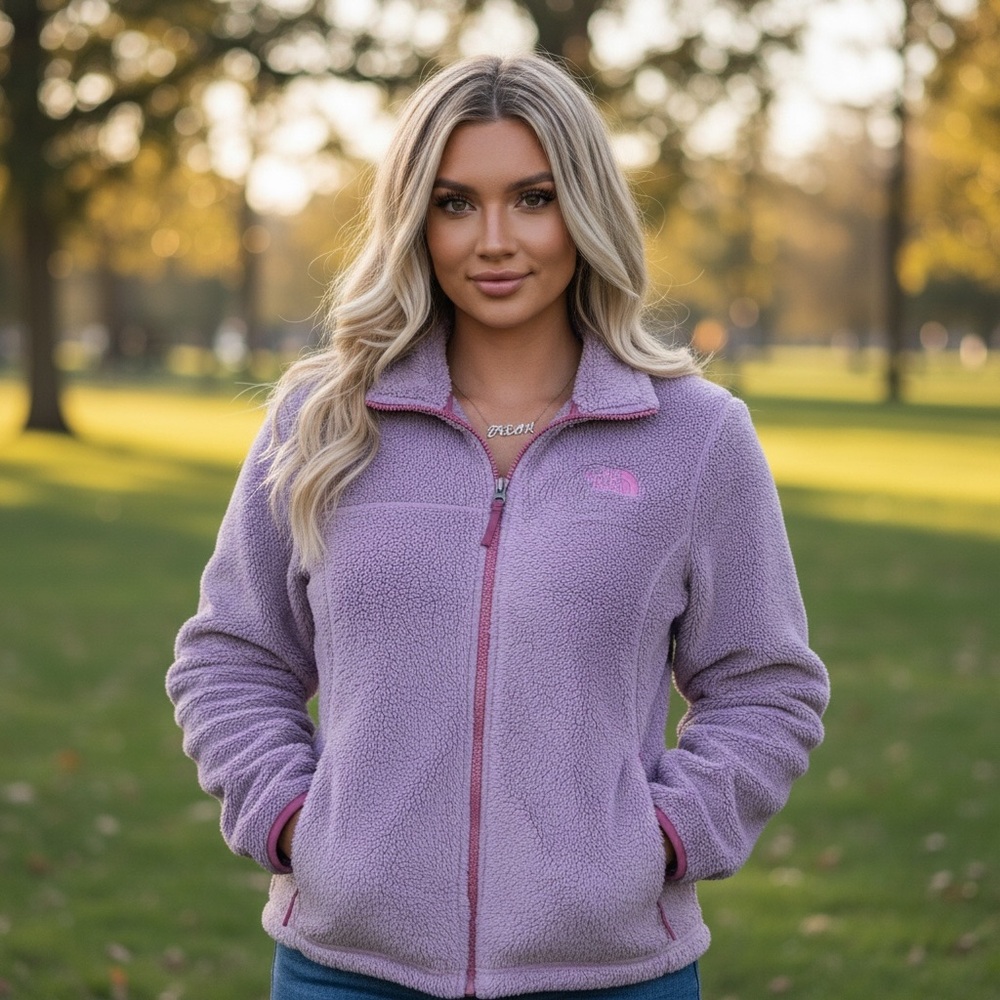 The North Face Lavender Teddy Jacket